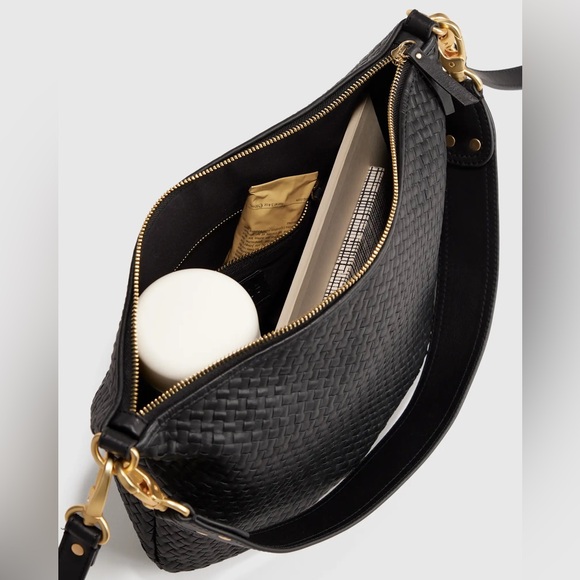 NWT Quince Large Italian Leather Convertible Crescent Handwoven Shoulder Bag - Picture 5 of 8